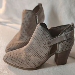 Taupe Suede Ankle Boots